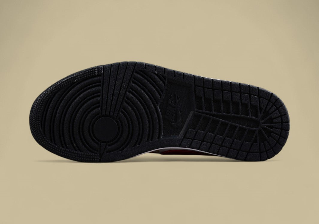 Air Jordan 1 Low "Flaming Swoosh" – Black/White/Red with Fire Graphic