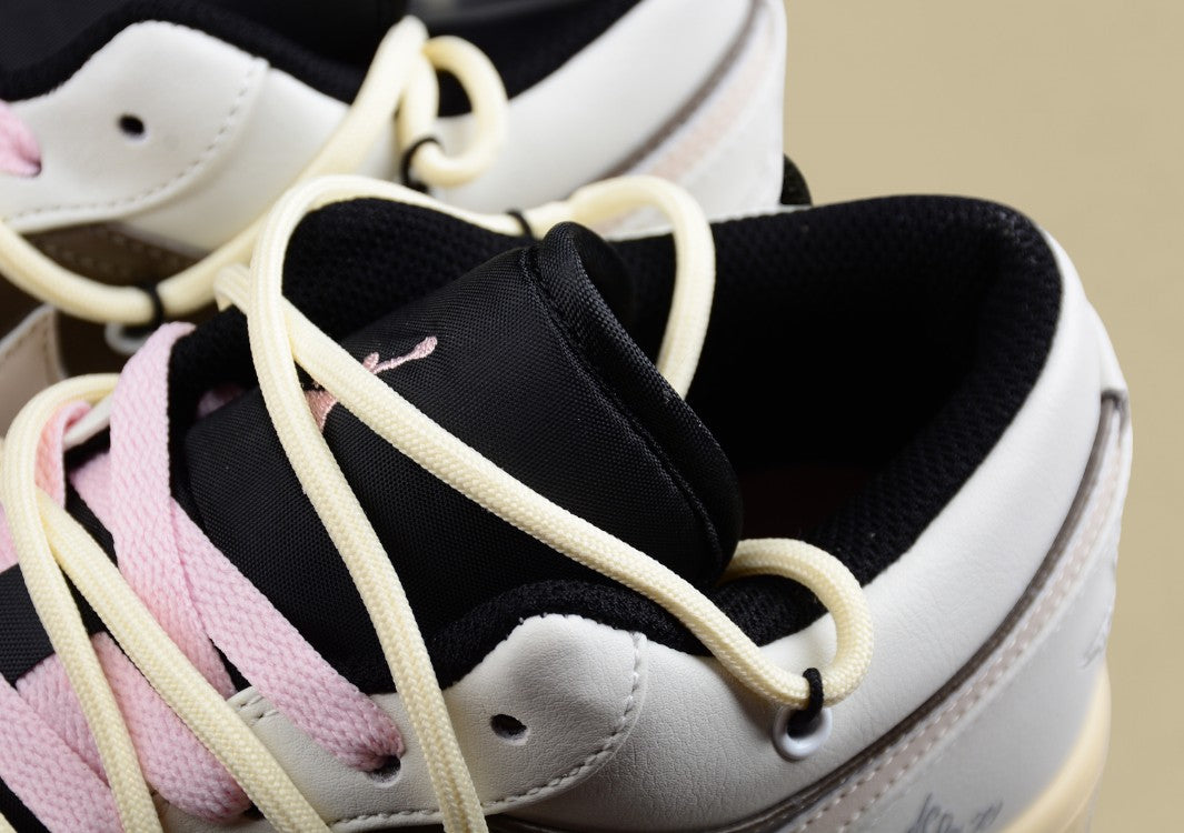 Air Jordan 1 Low Mocha/Bone with Pink