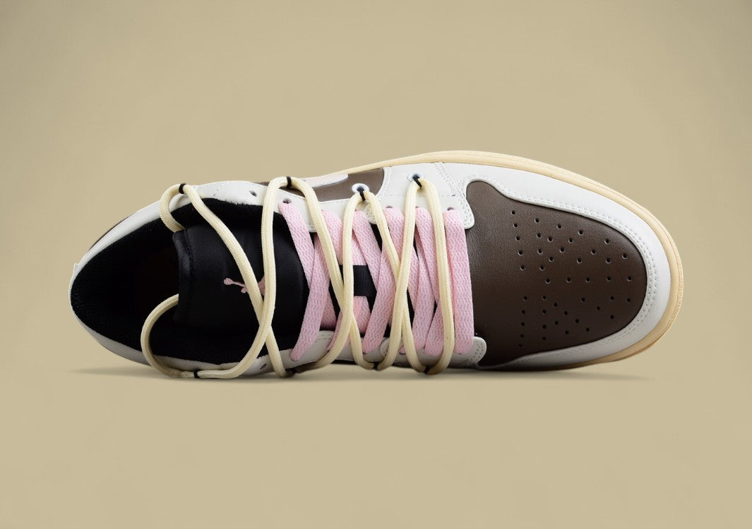 Air Jordan 1 Low Mocha/Bone with Pink