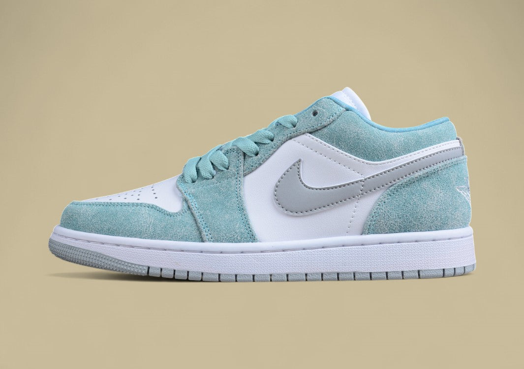 Air Jordan 1 Low "New Emerald" – White/Suede Teal-Green