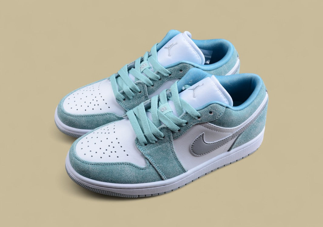 Air Jordan 1 Low "New Emerald" – White/Suede Teal-Green