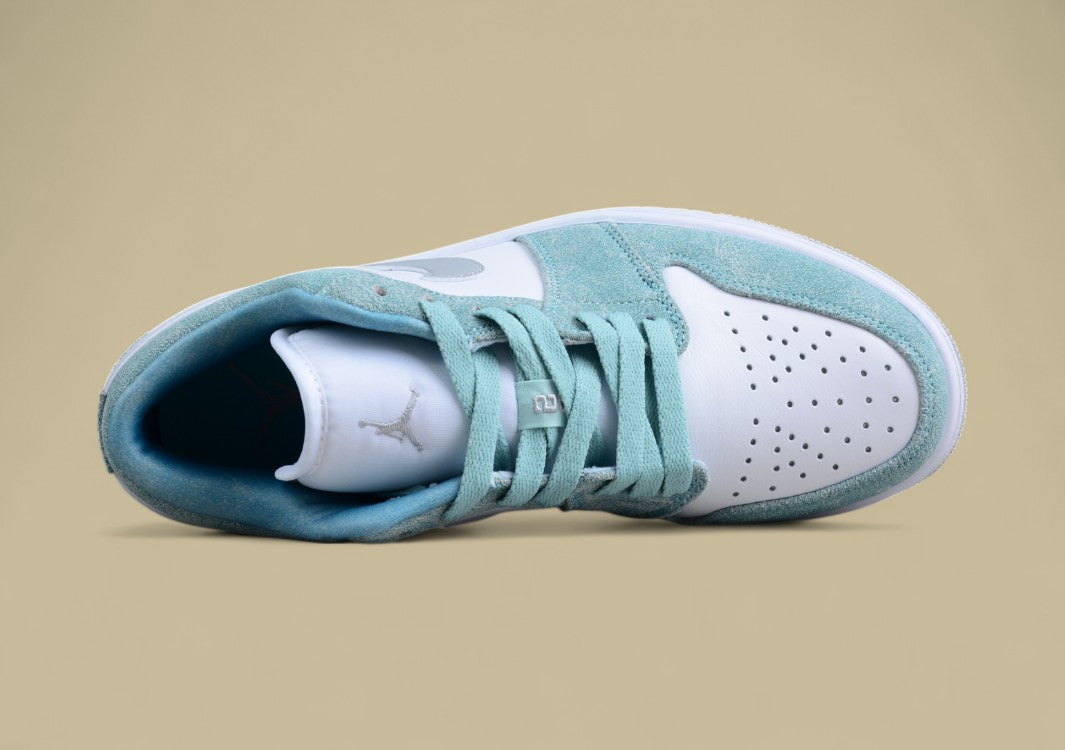 Air Jordan 1 Low "New Emerald" – White/Suede Teal-Green