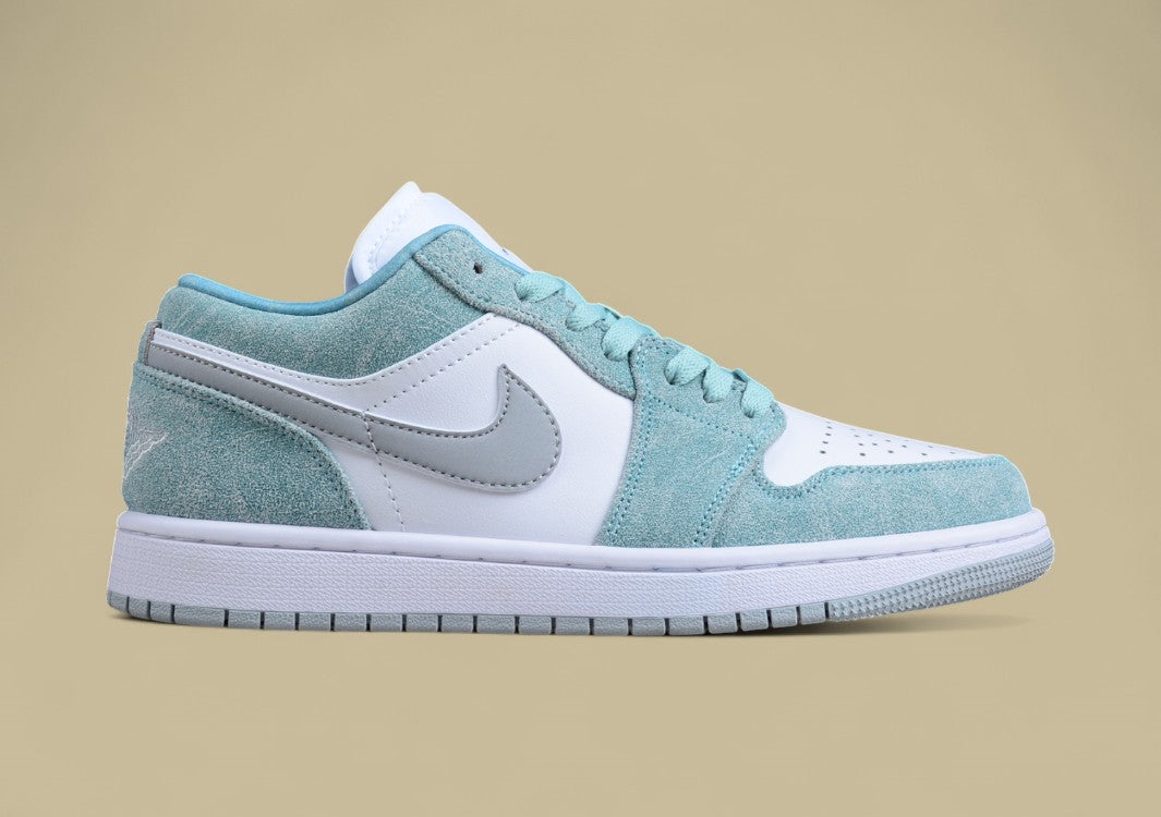 Air Jordan 1 Low "New Emerald" – White/Suede Teal-Green