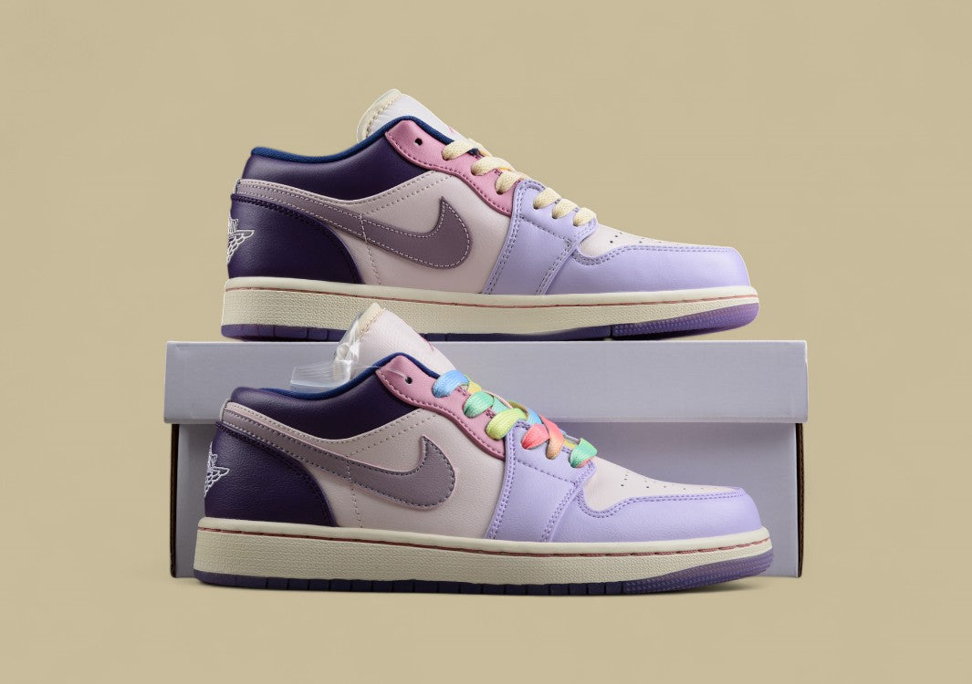 Air Jordan 1 Low Pink and Purple