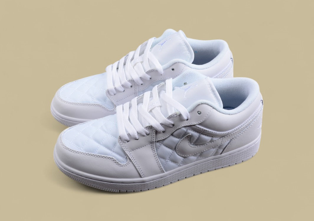 Air Jordan 1 Low Quilted "Triple White"