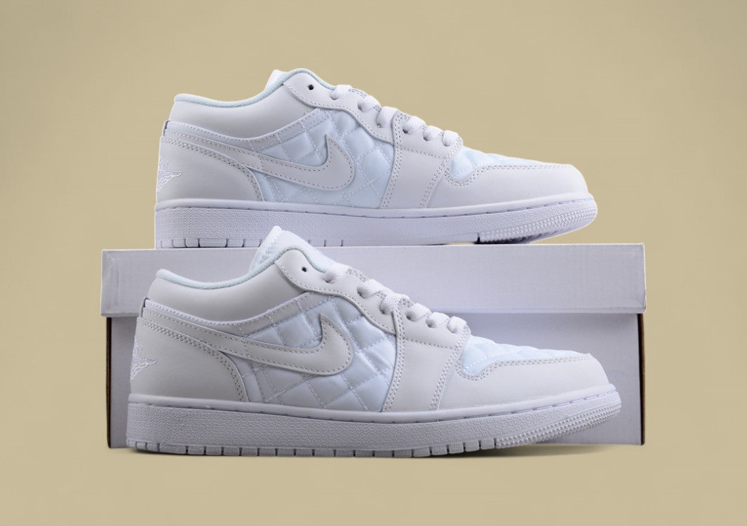 Air Jordan 1 Low Quilted "Triple White"