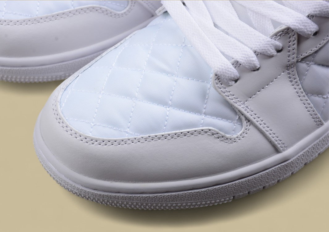 Air Jordan 1 Low Quilted "Triple White"