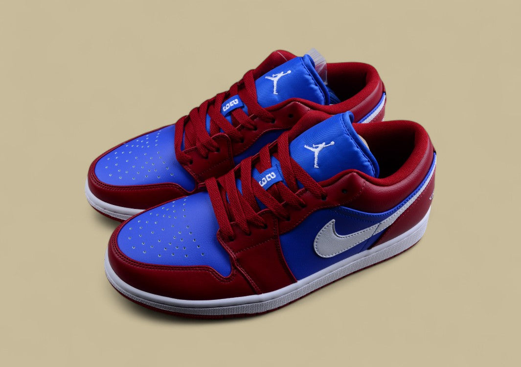 Air Jordan 1 Low Red, Blue and White