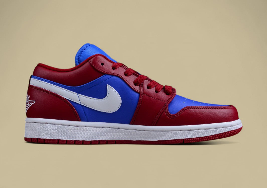 Air Jordan 1 Low Red, Blue and White
