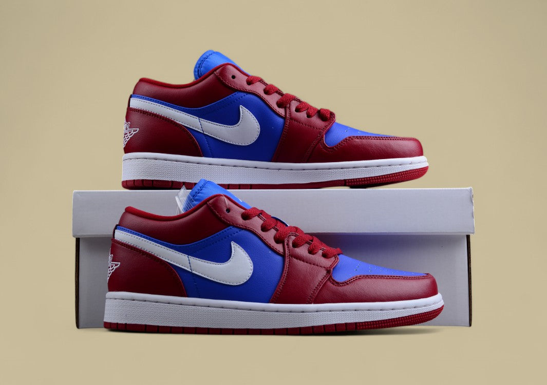 Air Jordan 1 Low Red, Blue and White
