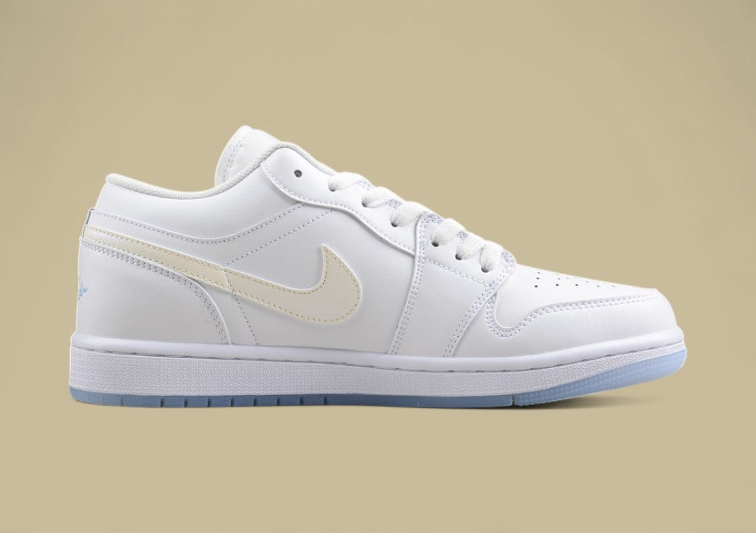 Air Jordan 1 Low SE "Iridescent Swoosh – Triple White Ice"