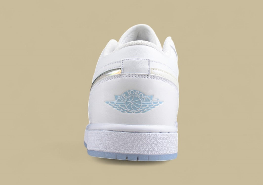 Air Jordan 1 Low SE "Iridescent Swoosh – Triple White Ice"