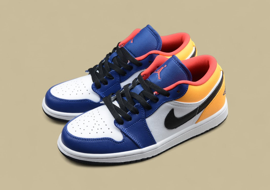 Air Jordan 1 Low Top White Blue Orange