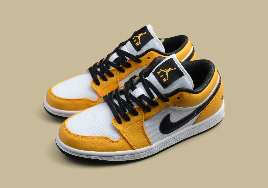Air Jordan 1 Low Yellow, White and Black