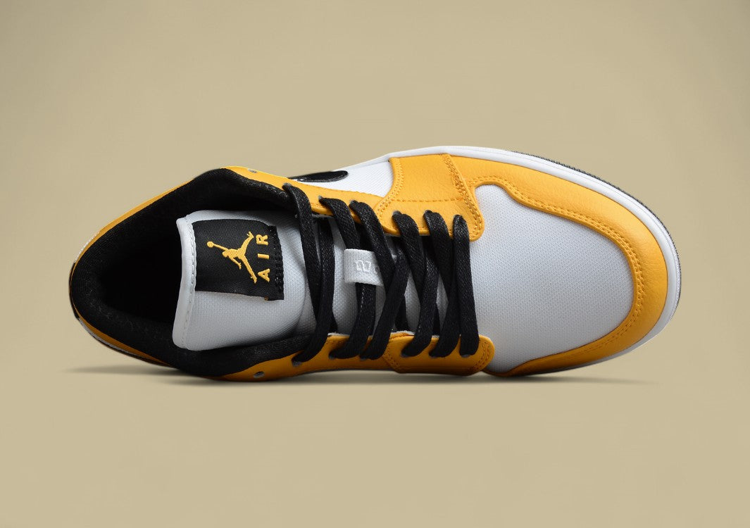 Air Jordan 1 Low Yellow, White and Black