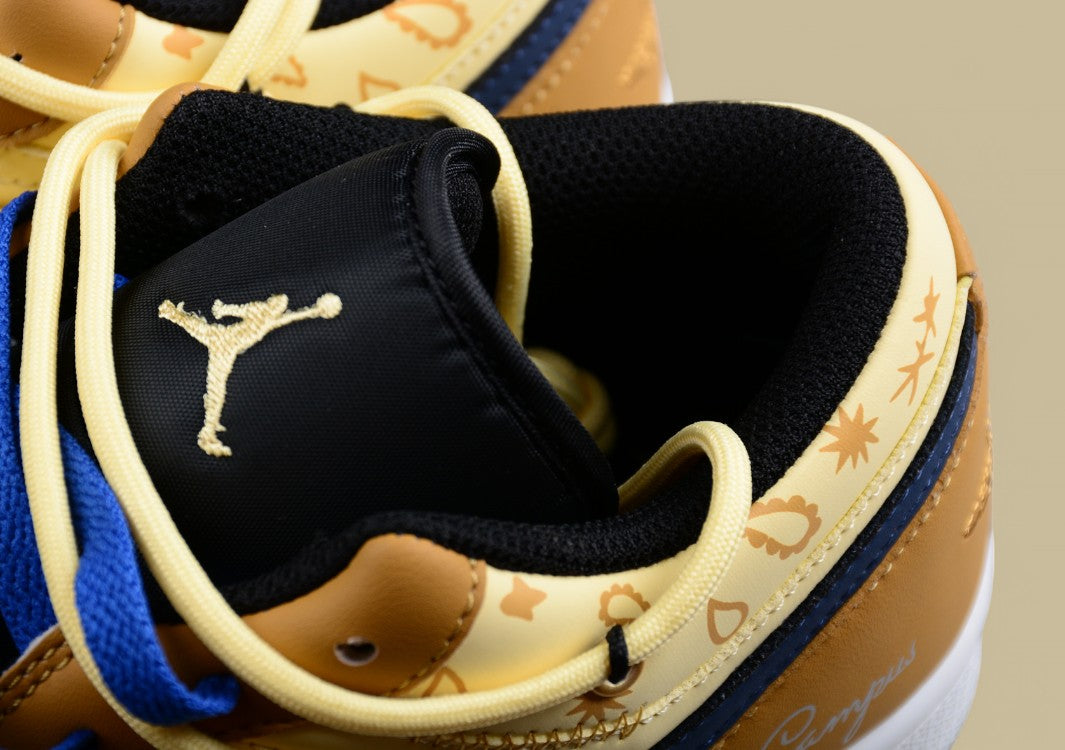 Air Jordan 1 Low “Campus” – Wheat/Yellow/Navy Blue