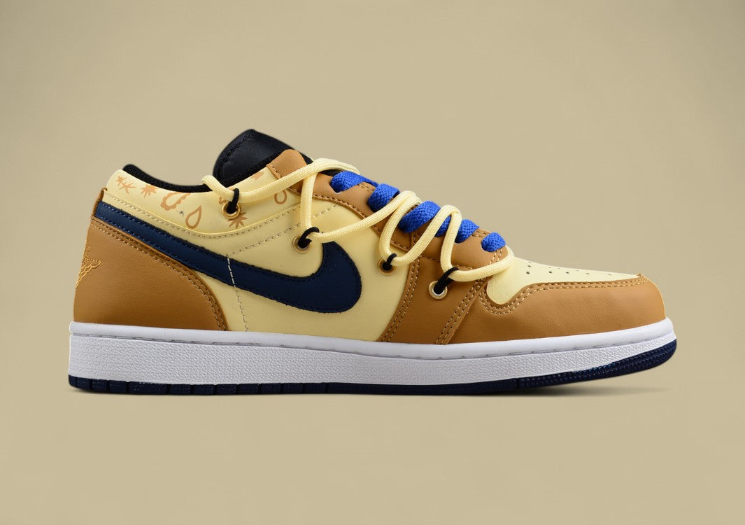 Air Jordan 1 Low “Campus” – Wheat/Yellow/Navy Blue