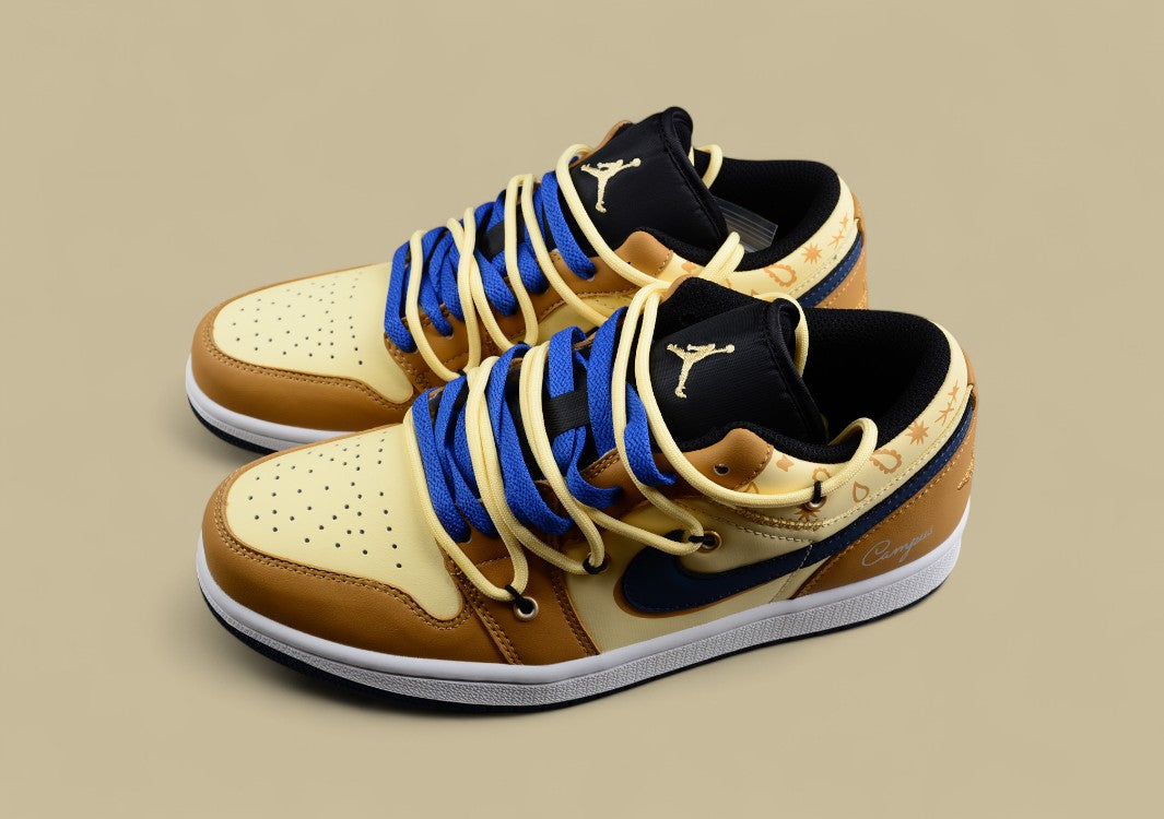 Air Jordan 1 Low “Campus” – Wheat/Yellow/Navy Blue