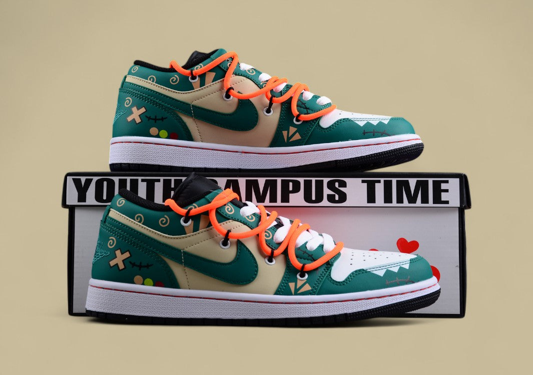 Air Jordan 1 Low “Frankenstein” – Green/Beige