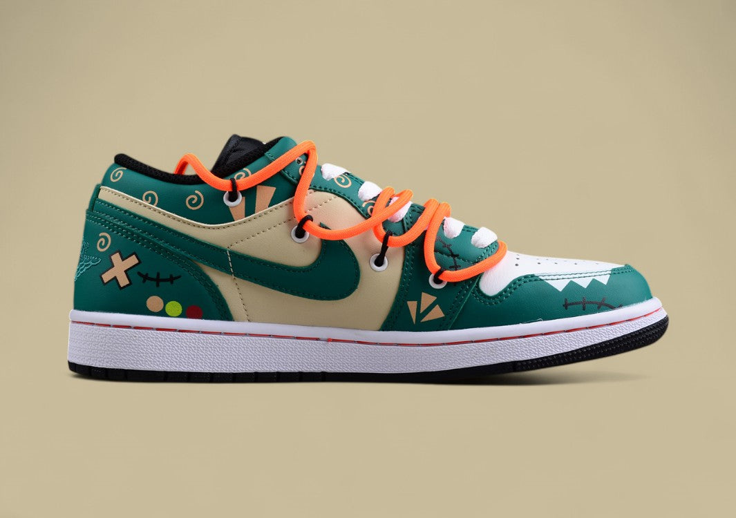 Air Jordan 1 Low “Frankenstein” – Green/Beige