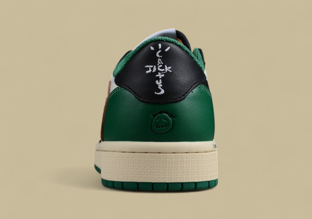 Air Jordan 1 Qiao Yi barbed low-top Black Green