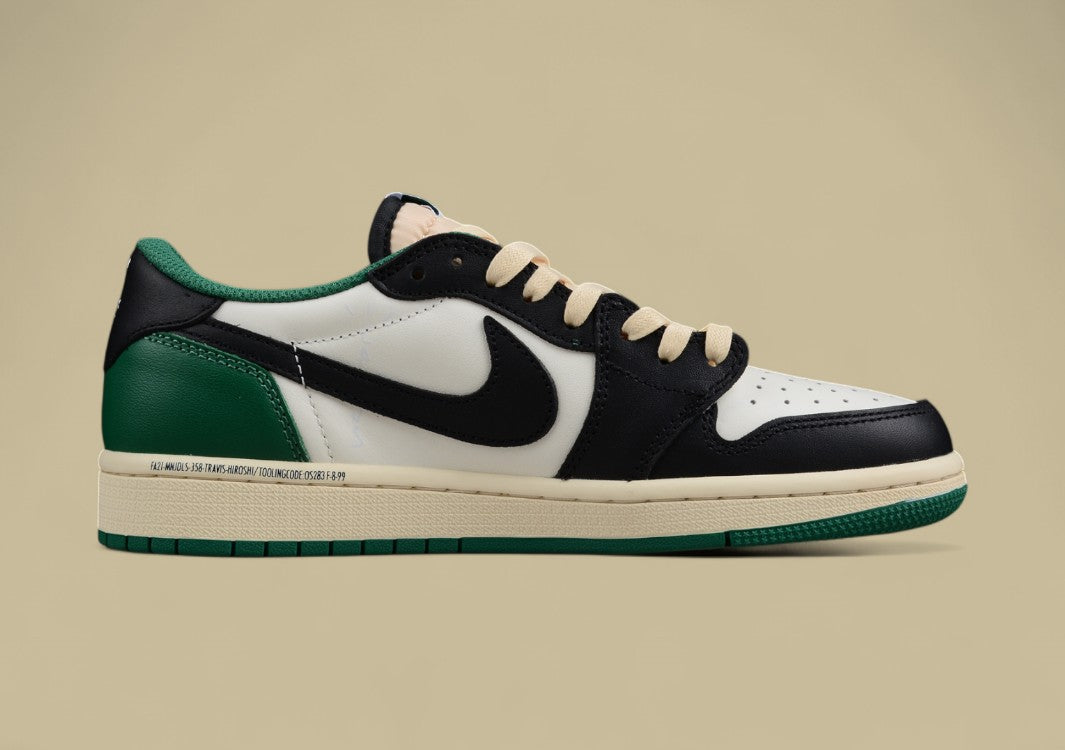 Air Jordan 1 Qiao Yi barbed low-top Black Green