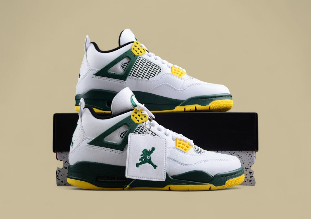 Air Jordan 4 PE Oregon White Green