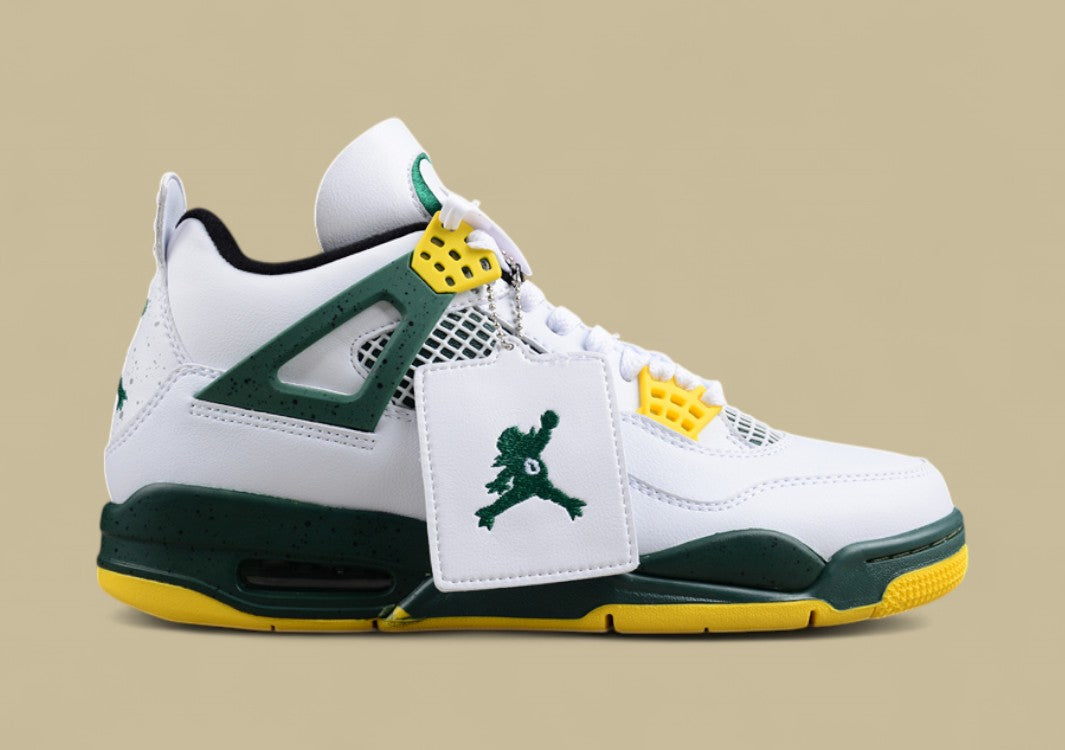 Air Jordan 4 PE Oregon White Green