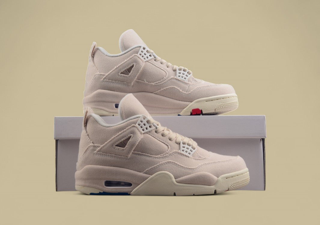 Air Jordan 4 Retro "Canvas" White Canvas