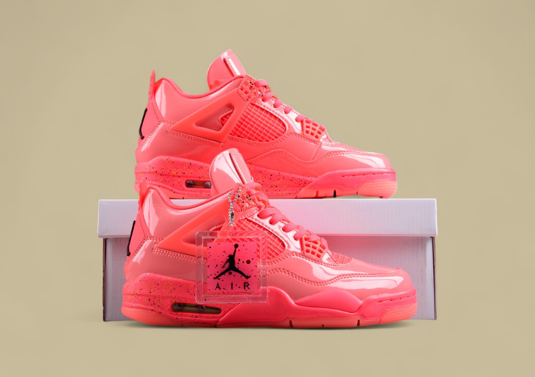 Air Jordan 4 Retro NRG AJ4 Joe 4 Pink Candy Patent Leather Mirror