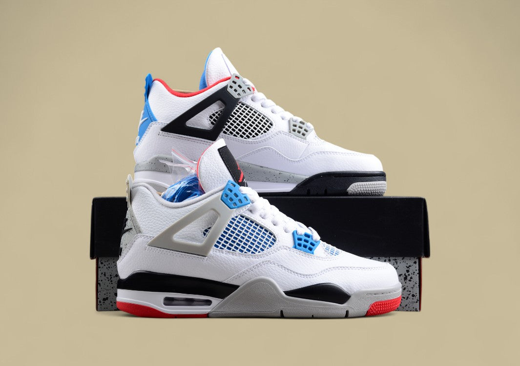 Air Jordan 4 Retro "What The" Mandarin Duck / White Cement