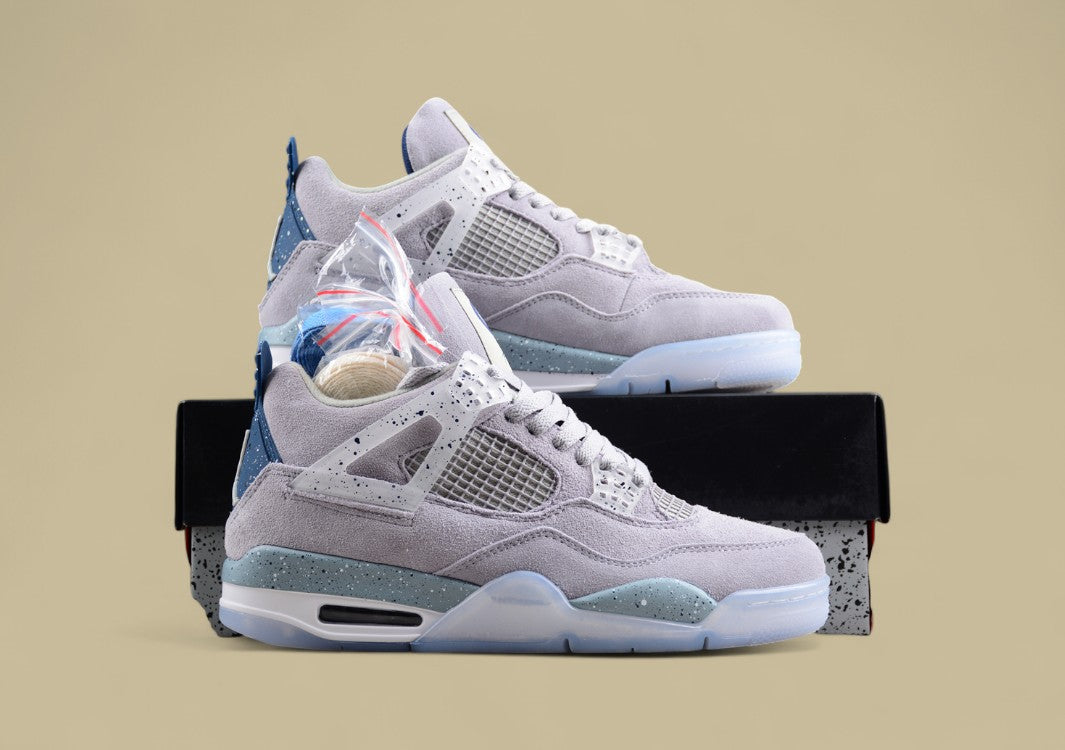 Air Jordan 4 Retro "White/Blue/Grey"