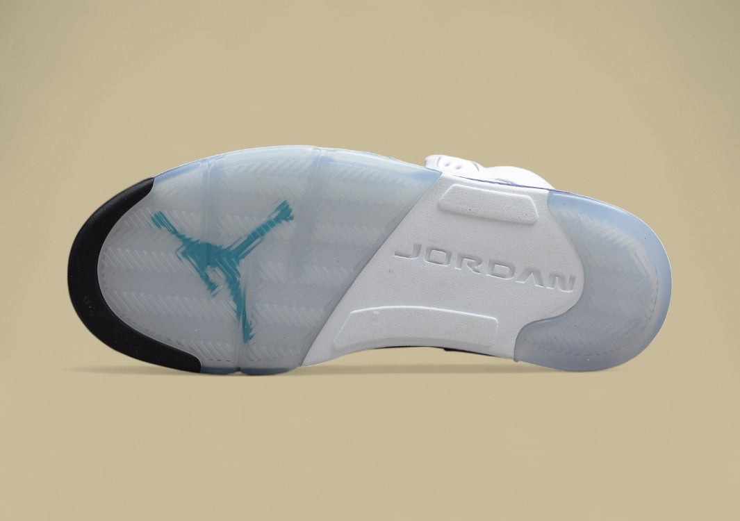 Air Jordan 5 Black & White Purple and Blue High Top