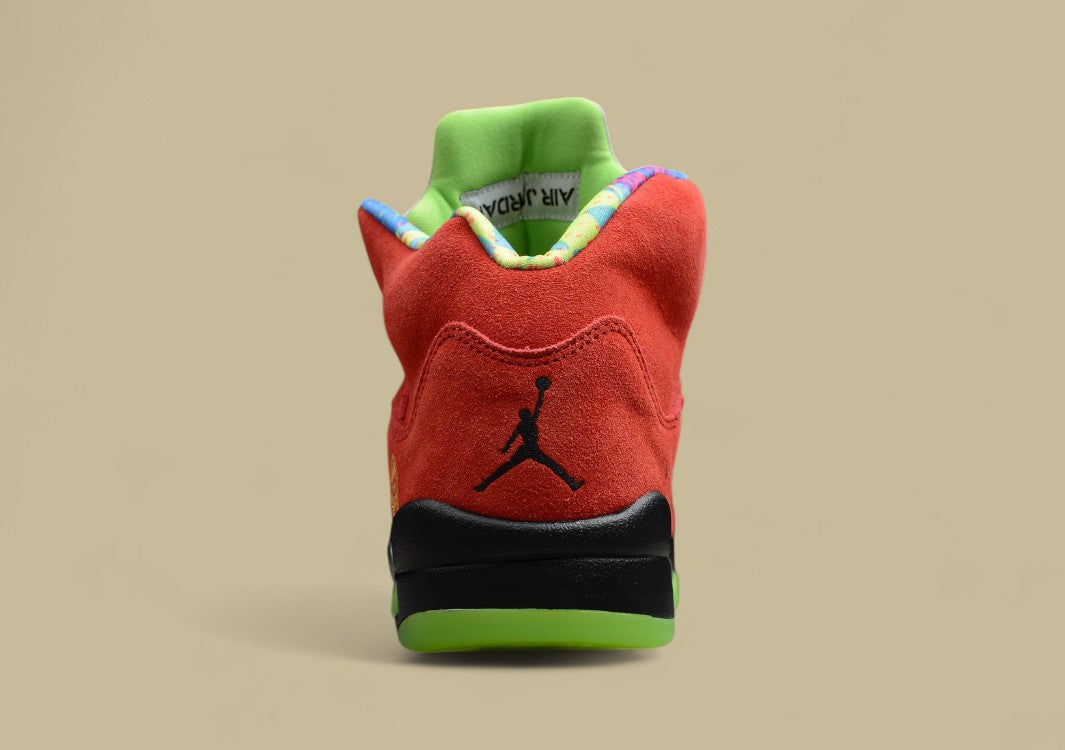 Air Jordan 5 Duck Red and Mandarin Yellow
