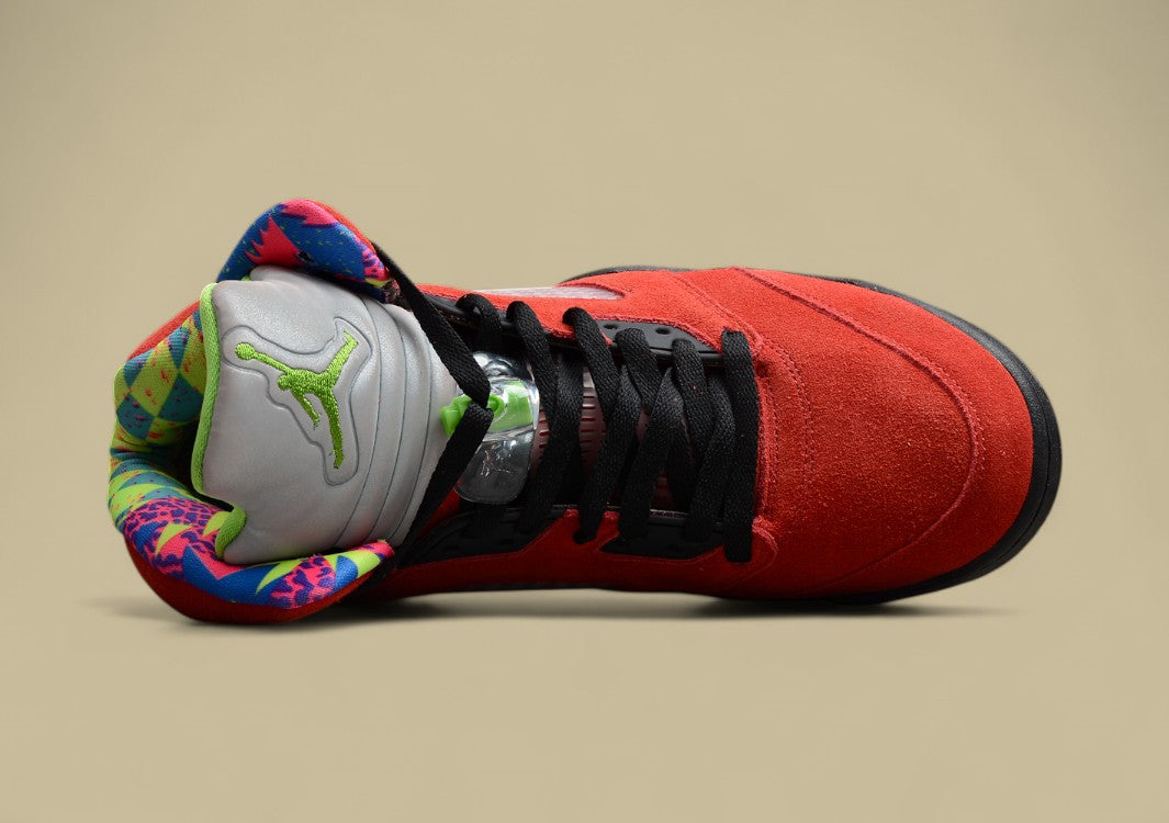 Air Jordan 5 Duck Red and Mandarin Yellow