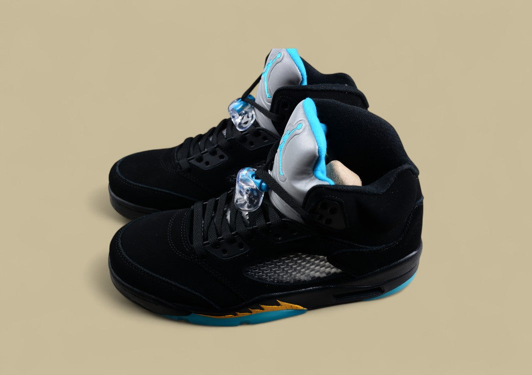 Air Jordan 5 Hornets Green Water Black Suede