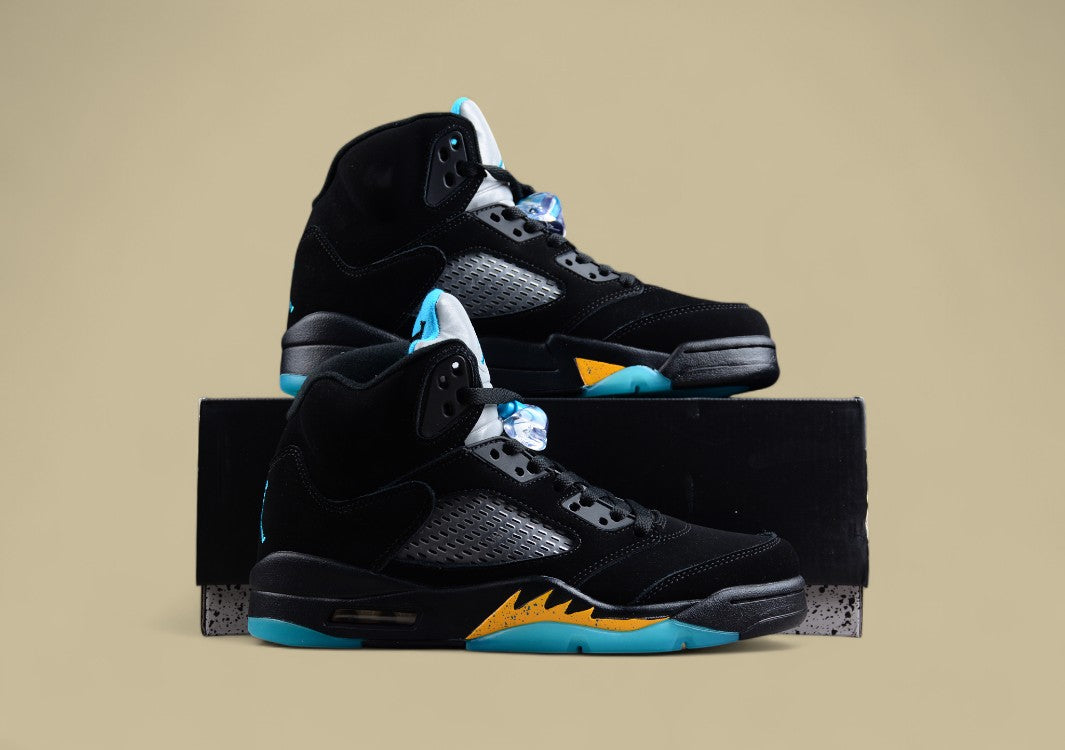 Air Jordan 5 Hornets Green Water Black Suede