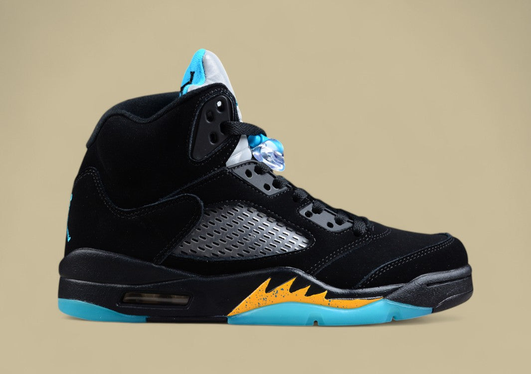 Air Jordan 5 Hornets Green Water Black Suede