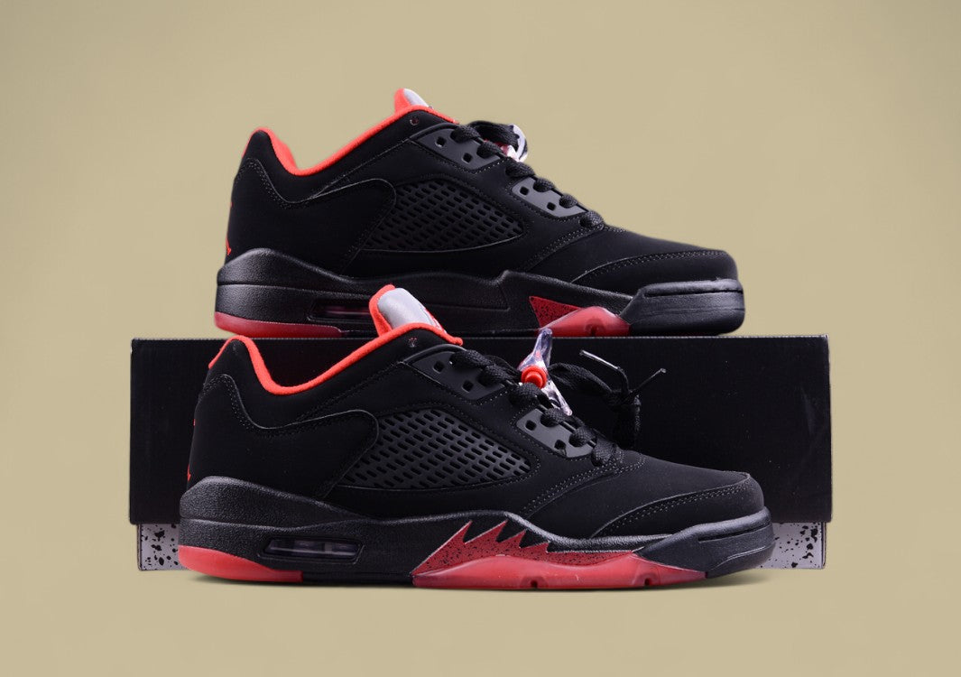 Air Jordan 5 Low Black & Red