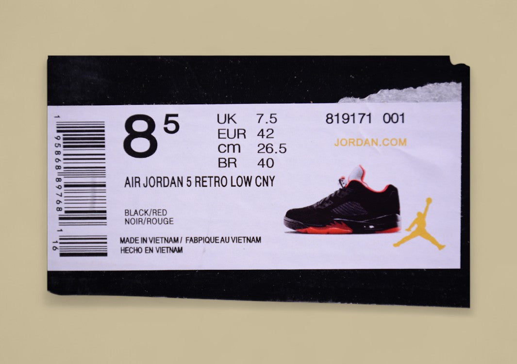 Air Jordan 5 Low Black & Red