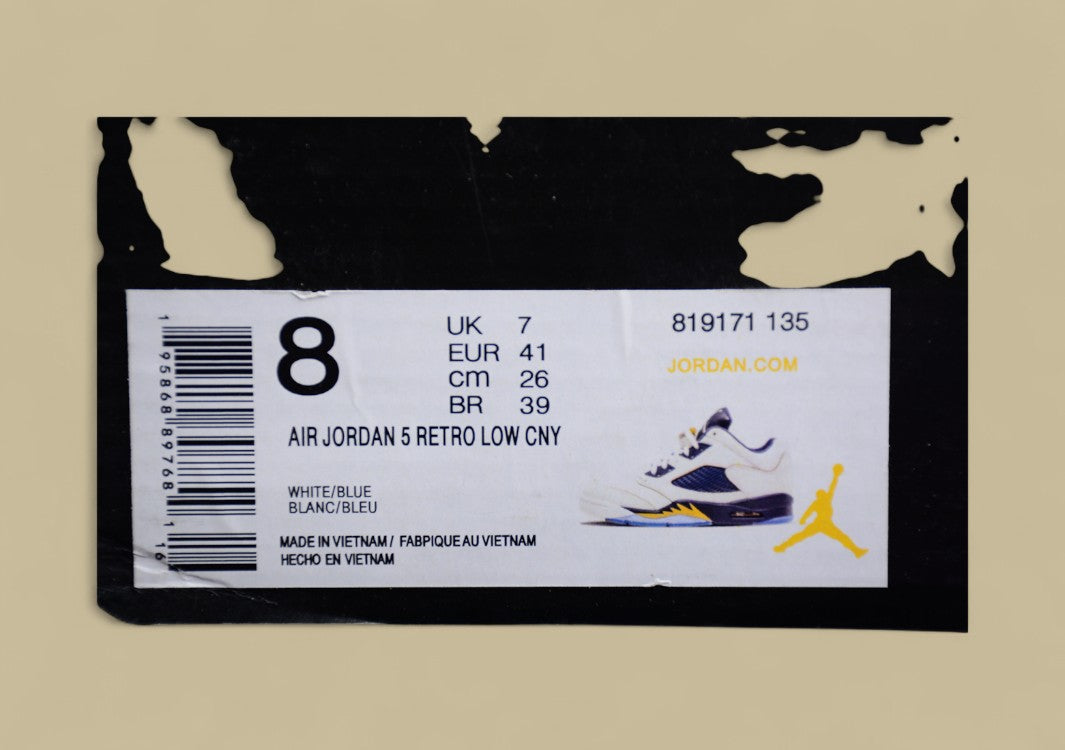 Air Jordan 5 Low Dunk From Above White Blue