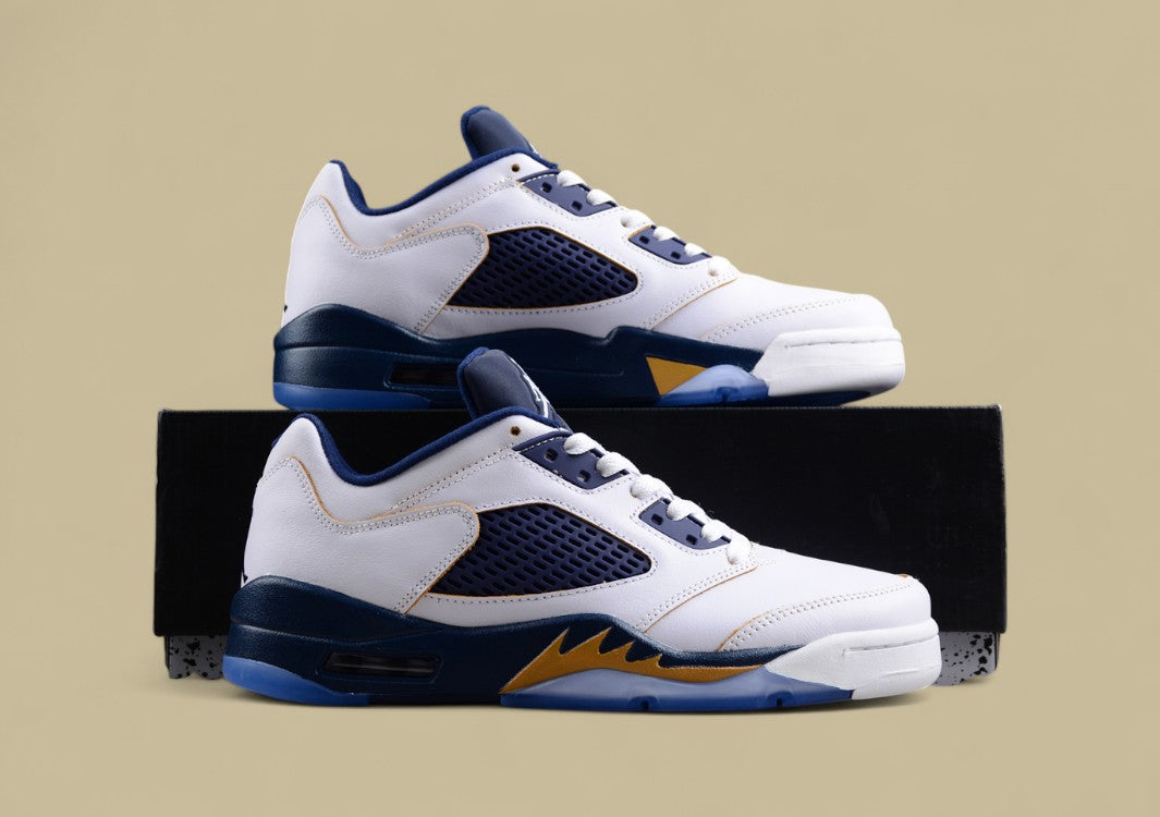 Air Jordan 5 Low Dunk From Above White Blue