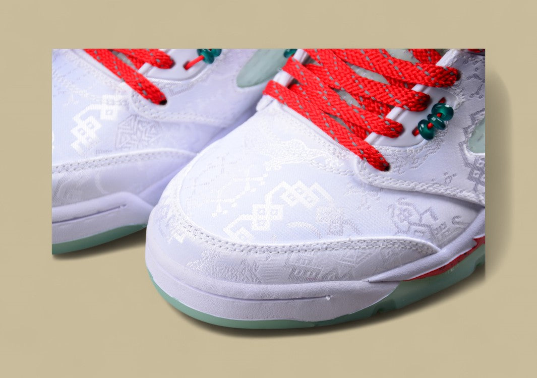 Air Jordan 5 Low White Jade Silk