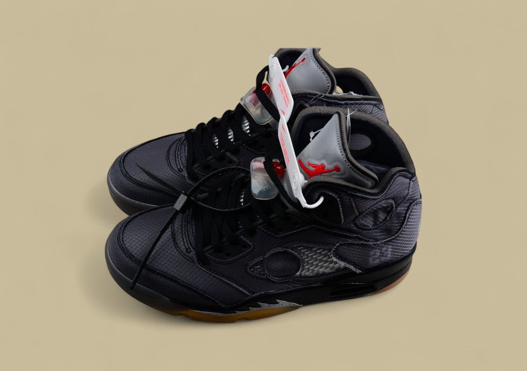 Air Jordan 5 Off White Black Cicada Wing