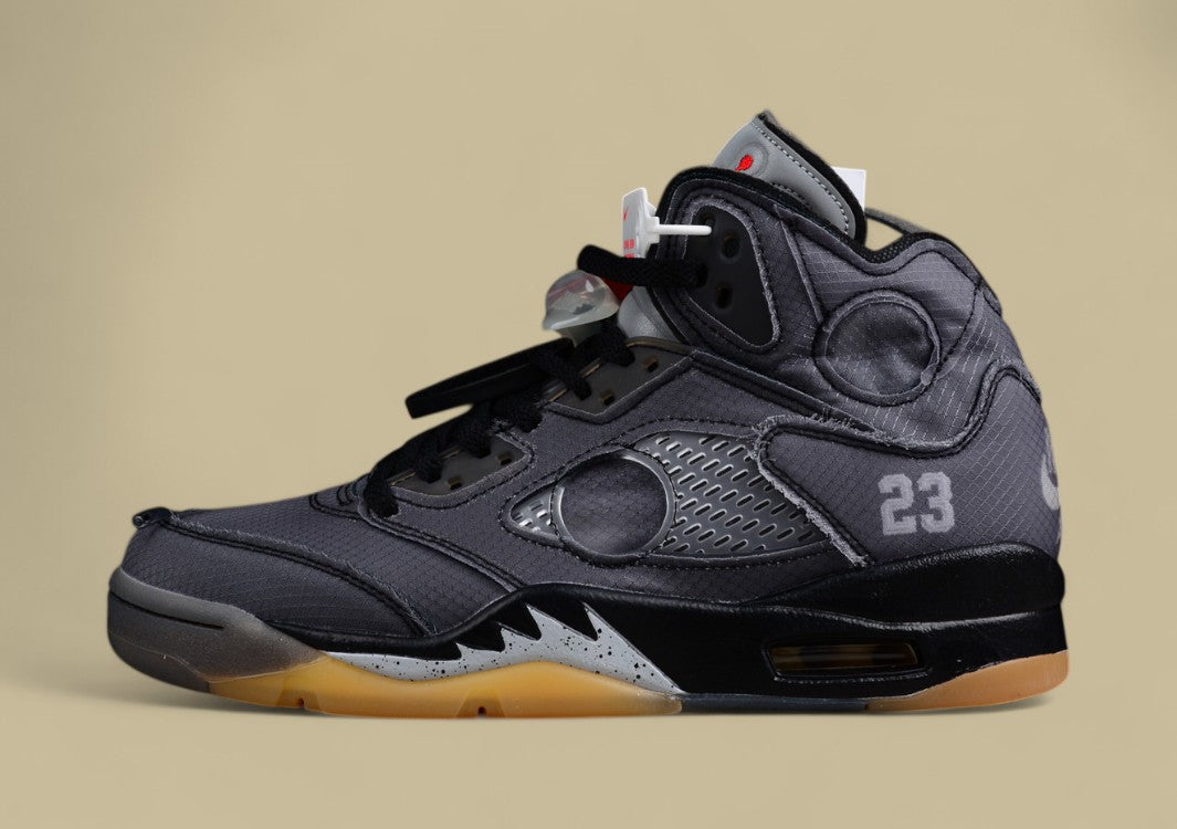 Air Jordan 5 Off White Black Cicada Wing