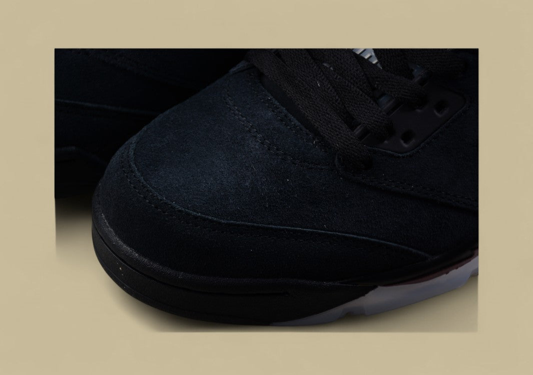 Air Jordan 5 Retro Black With Dark Red