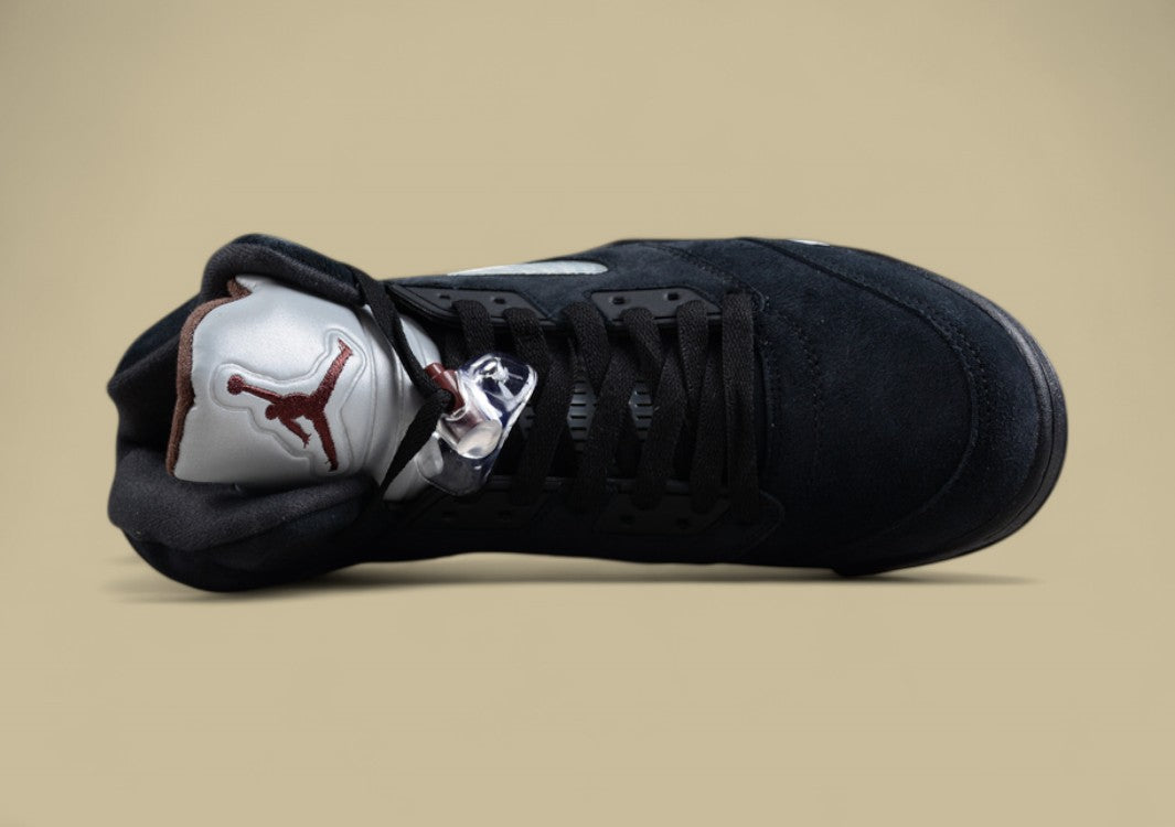 Air Jordan 5 Retro Black With Dark Red