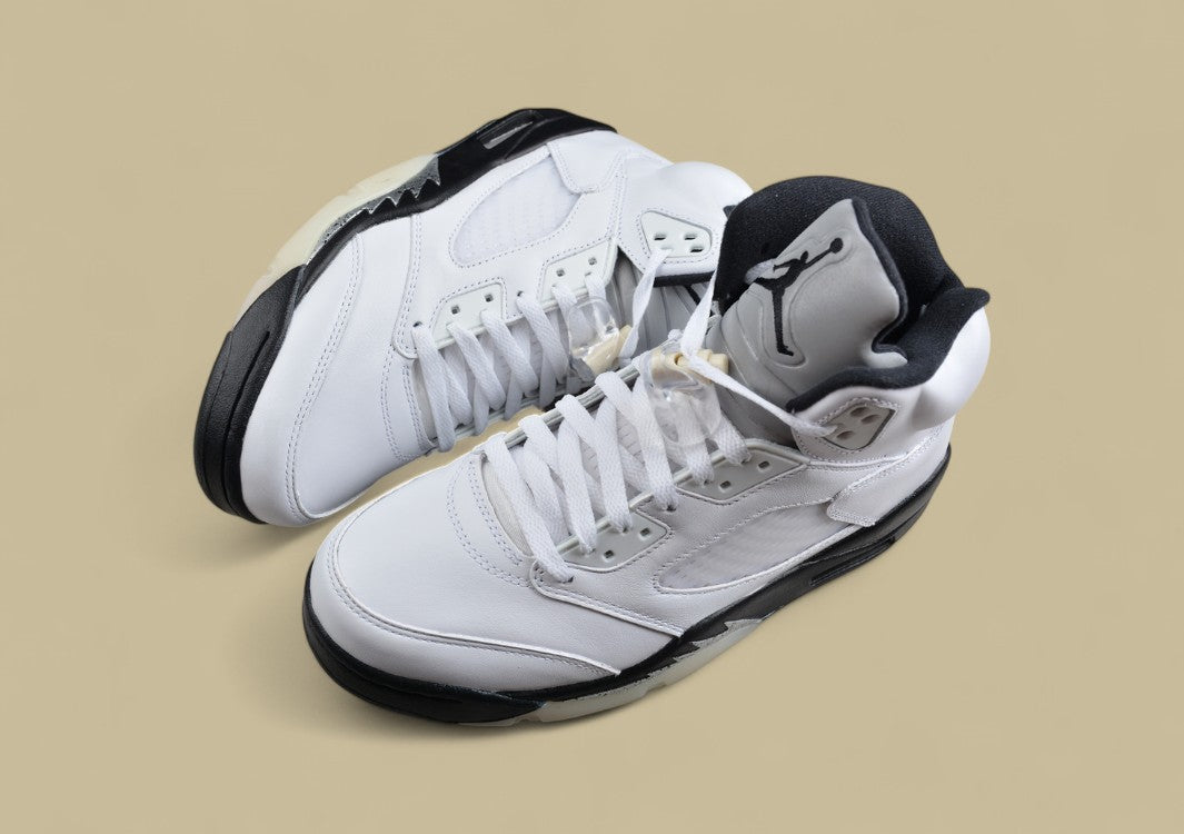 Air Jordan 5 Retro Black & White Silver