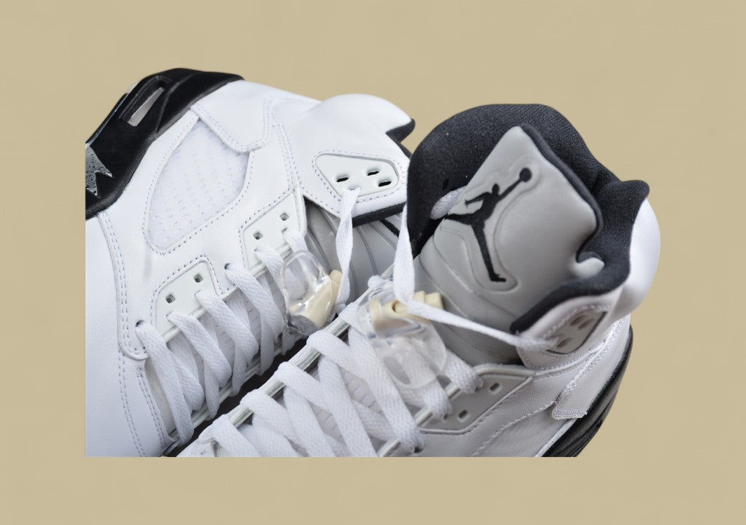Air Jordan 5 Retro Black & White Silver