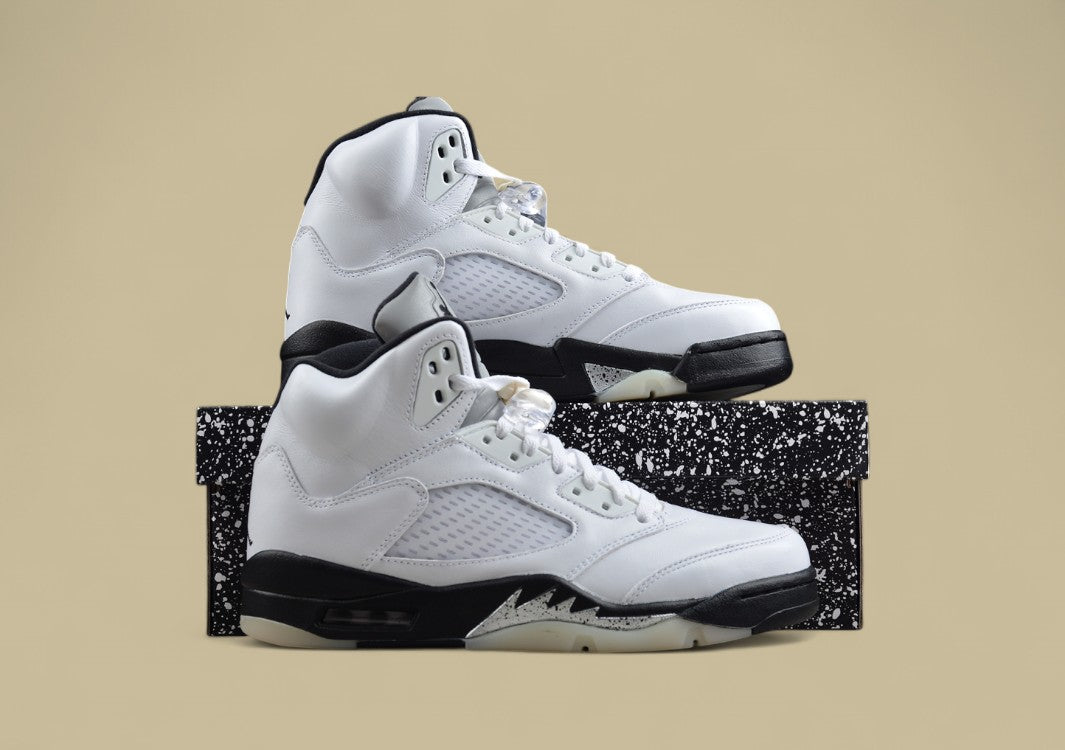 Air Jordan 5 Retro Black & White Silver